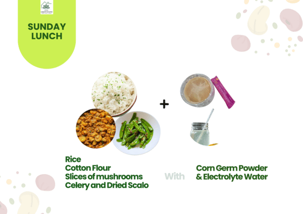 Steamed grained White Boiled Egg Vegetabeles + C (22) Sunday Lunch